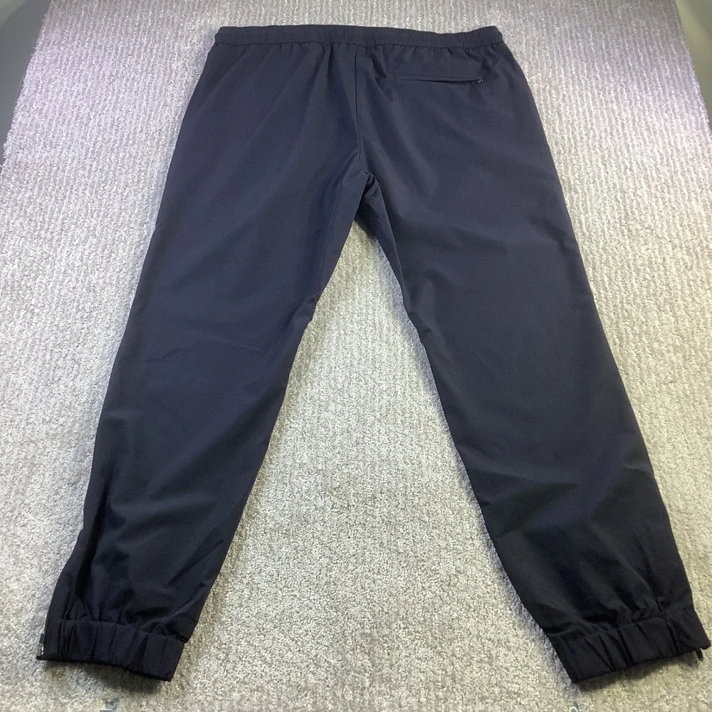 REISS Mens Navy Climb Trouser Relaxed Fit Drawstring Waist Zip Ankle Size 36 NWT